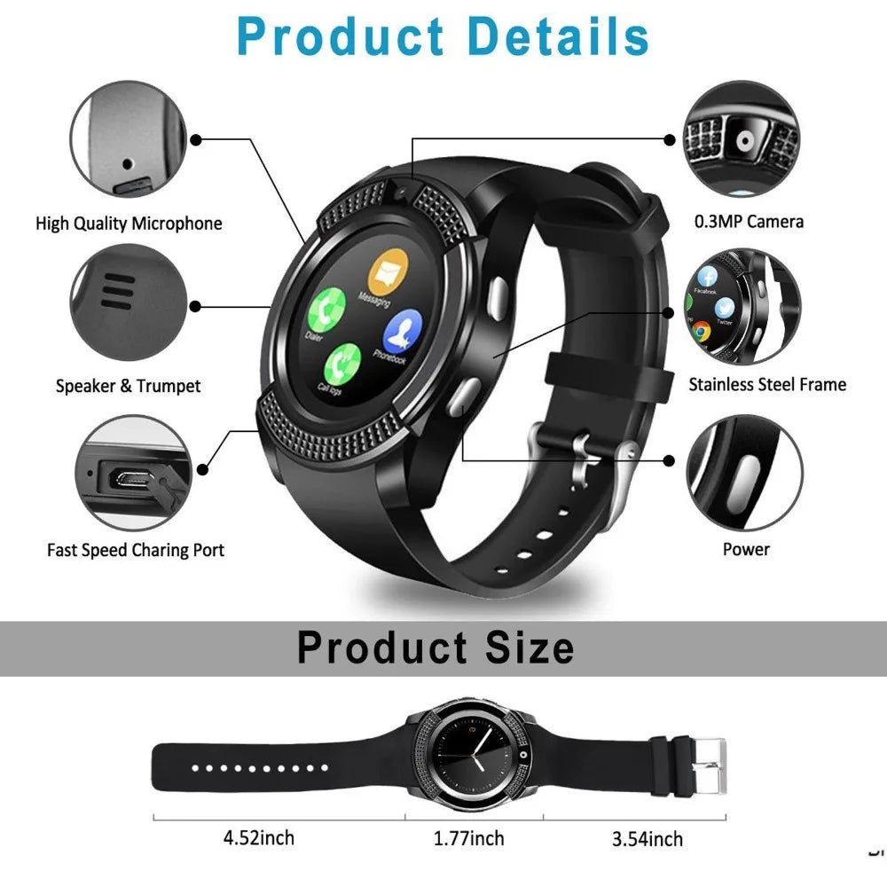 Bluetooth Smart Watch  With Touchscreen Watch for Men & Women.