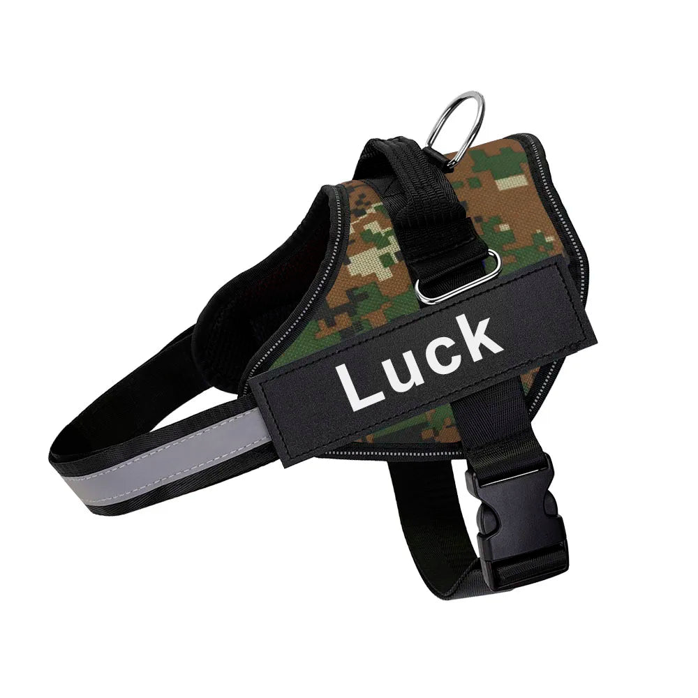 Dog Harness Vest  with Customized ID Patch.