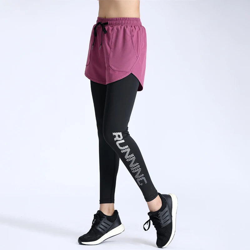 Two In One Sports Fitness Leggings.