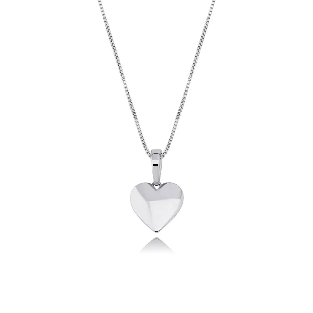 TOPGRILLZ 925 Sterling Silver Iced Cubic Zirconia Heart Pendant