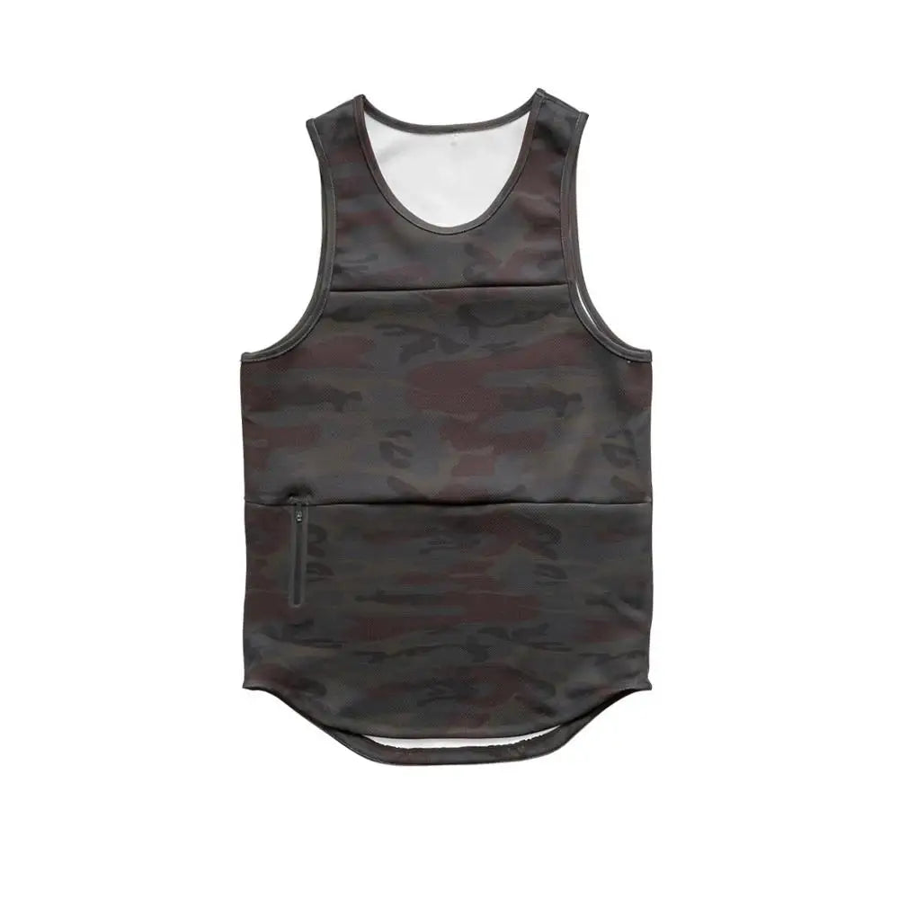 Men  quick drying running vest.