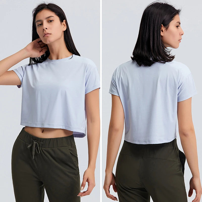 Seamless Loose Sport  Blouses For  Women.