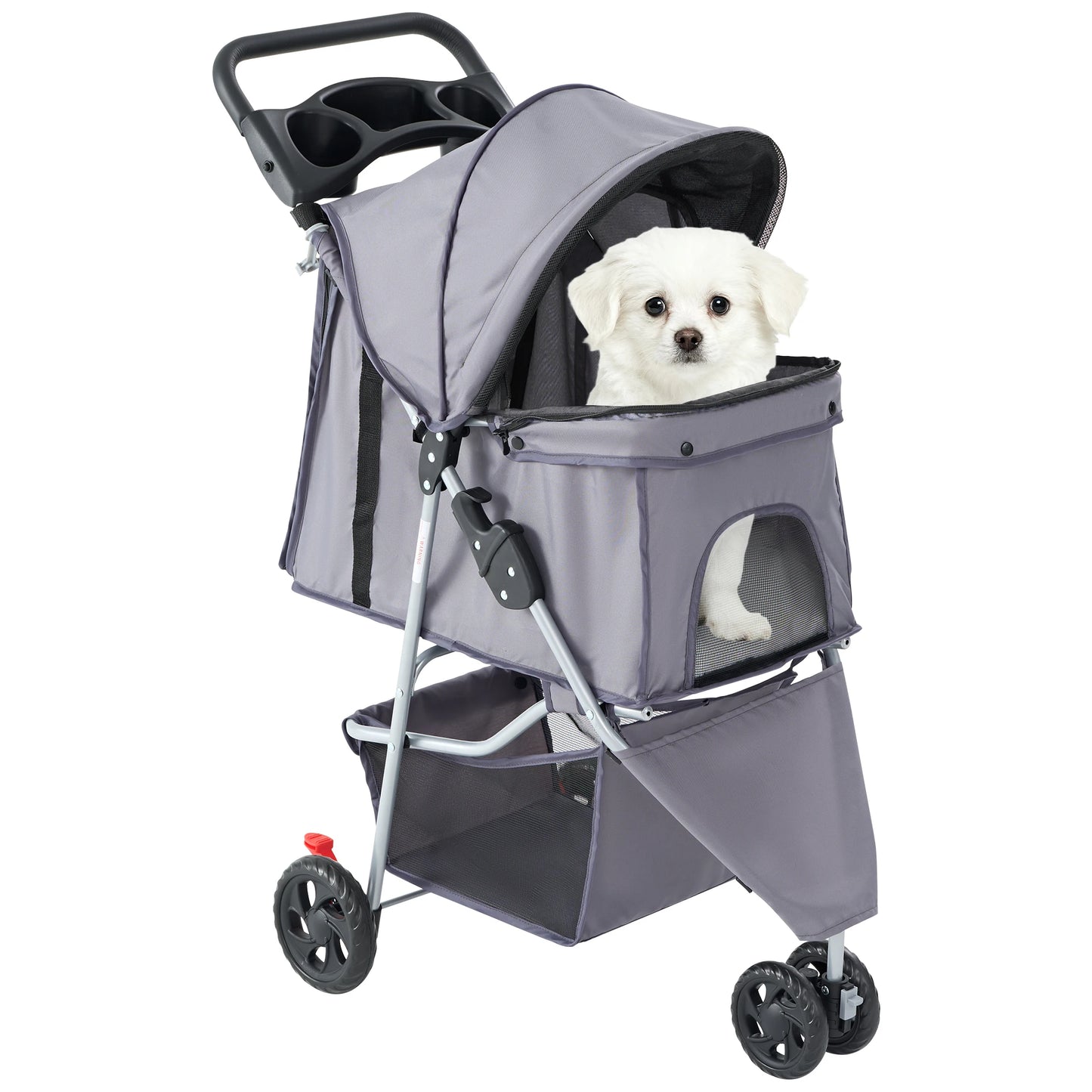 JHK 3 Wheels Foldable Pet Stroller for Small Dogs and Cats.