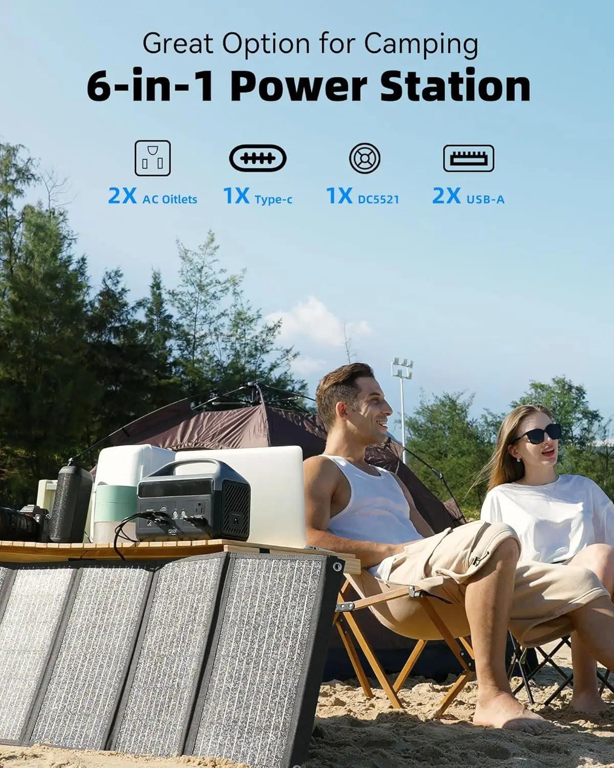Portable Daran Ener 300W Solar Generator.