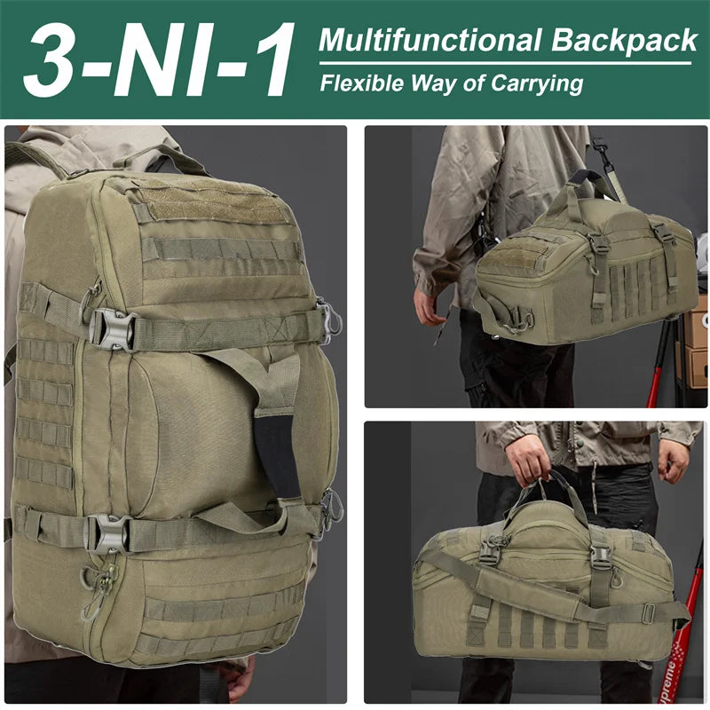 LQARMY 30L 45L 80L Outdoor Mountaineering Duffel Bag.