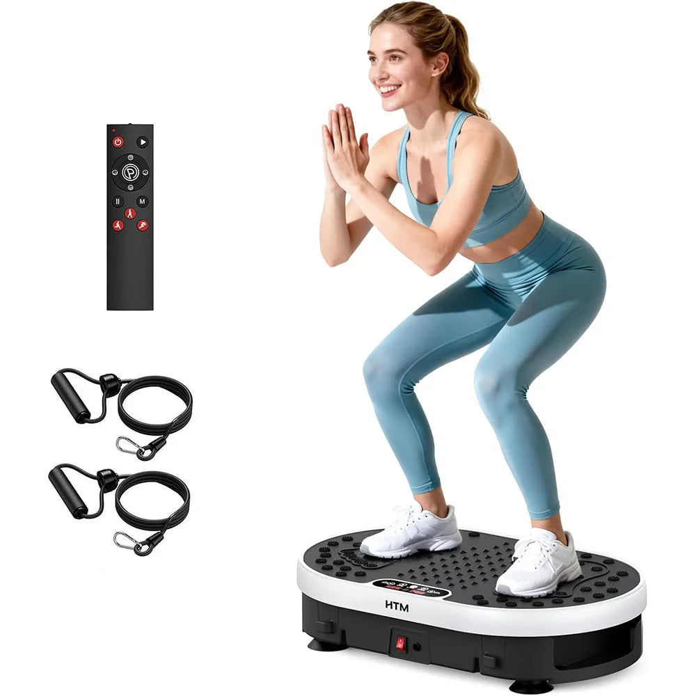 HTM Vibration Plate Exercise Machine With 120 Speed Levels & 9 Preset Programs For  Home Fitness.