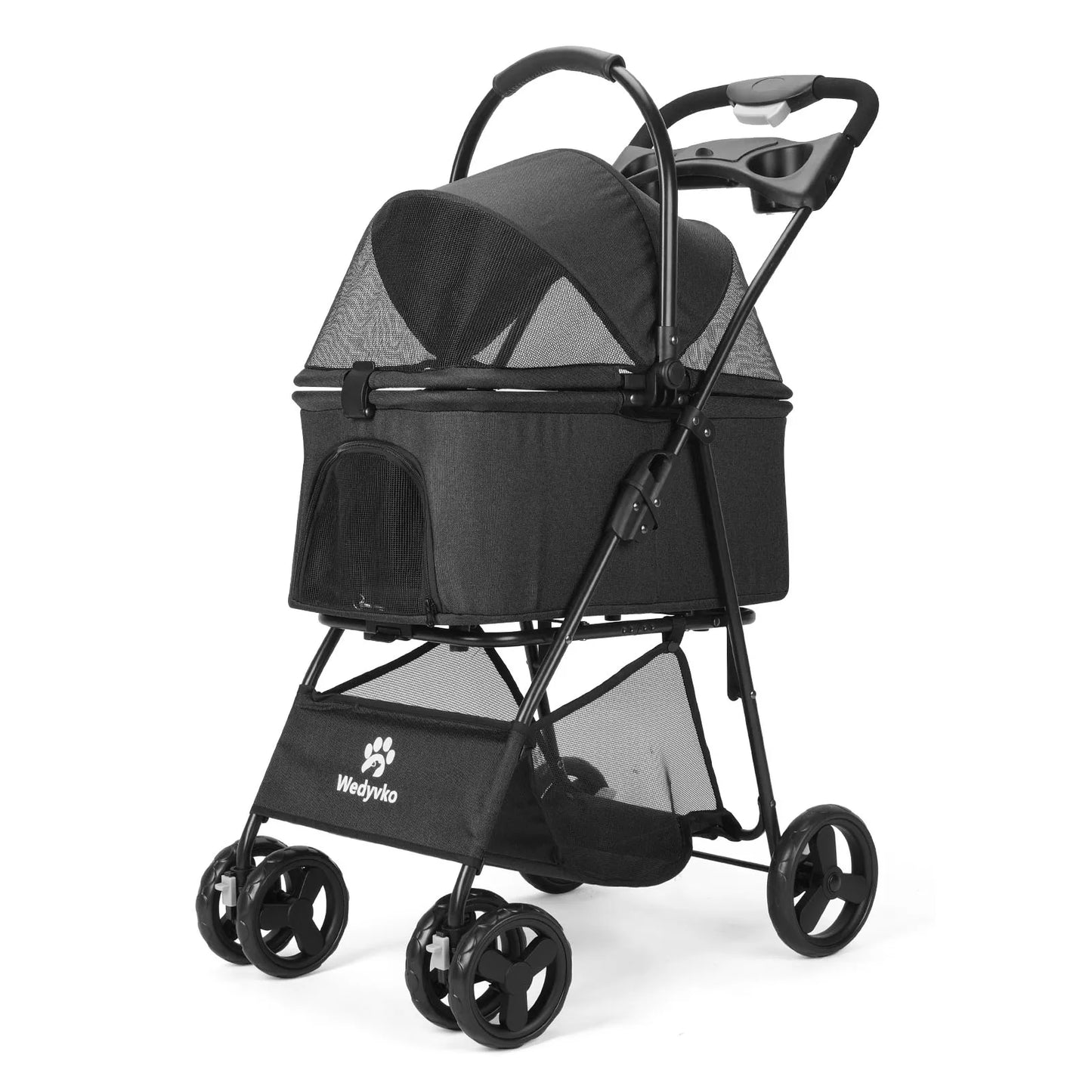 3 in 1 Pet Stroller with Removable Carrier, Folding Stroller for Small/Medium Dogs and Cats,
