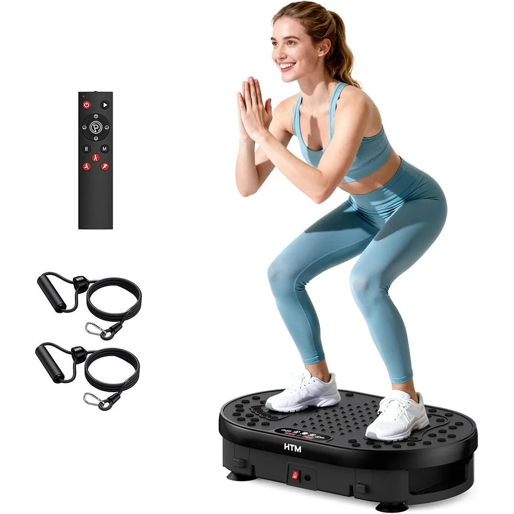 HTM Vibration Plate Exercise Machine With 120 Speed Levels & 9 Preset Programs For  Home Fitness.
