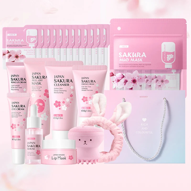 LAIKOU Japan Sakura Skincare Set.