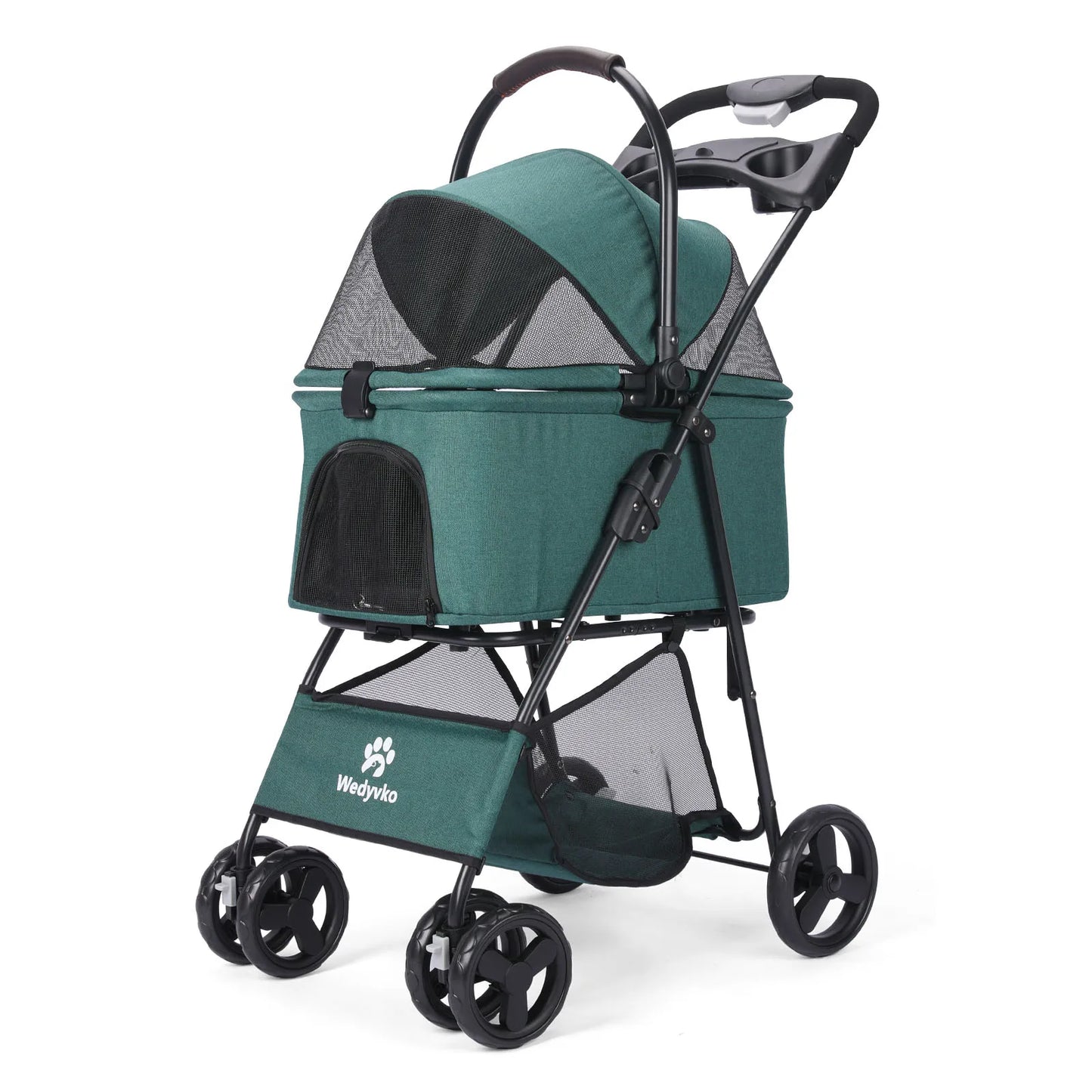 3 in 1 Pet Stroller with Removable Carrier, Folding Stroller for Small/Medium Dogs and Cats,