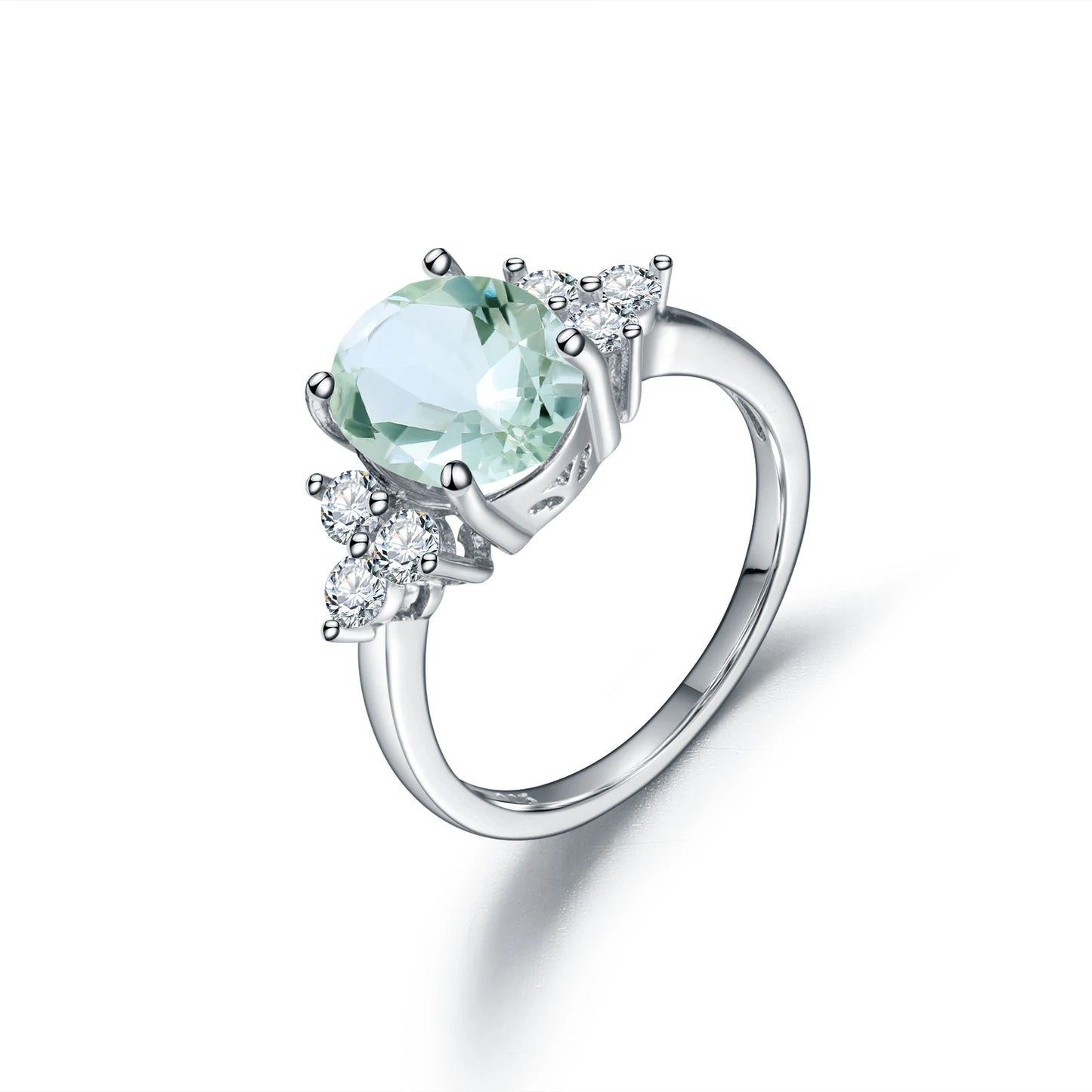 GEM'S BALLET Classic Oval 2.60Ct Natural Citrine Rings For Women .