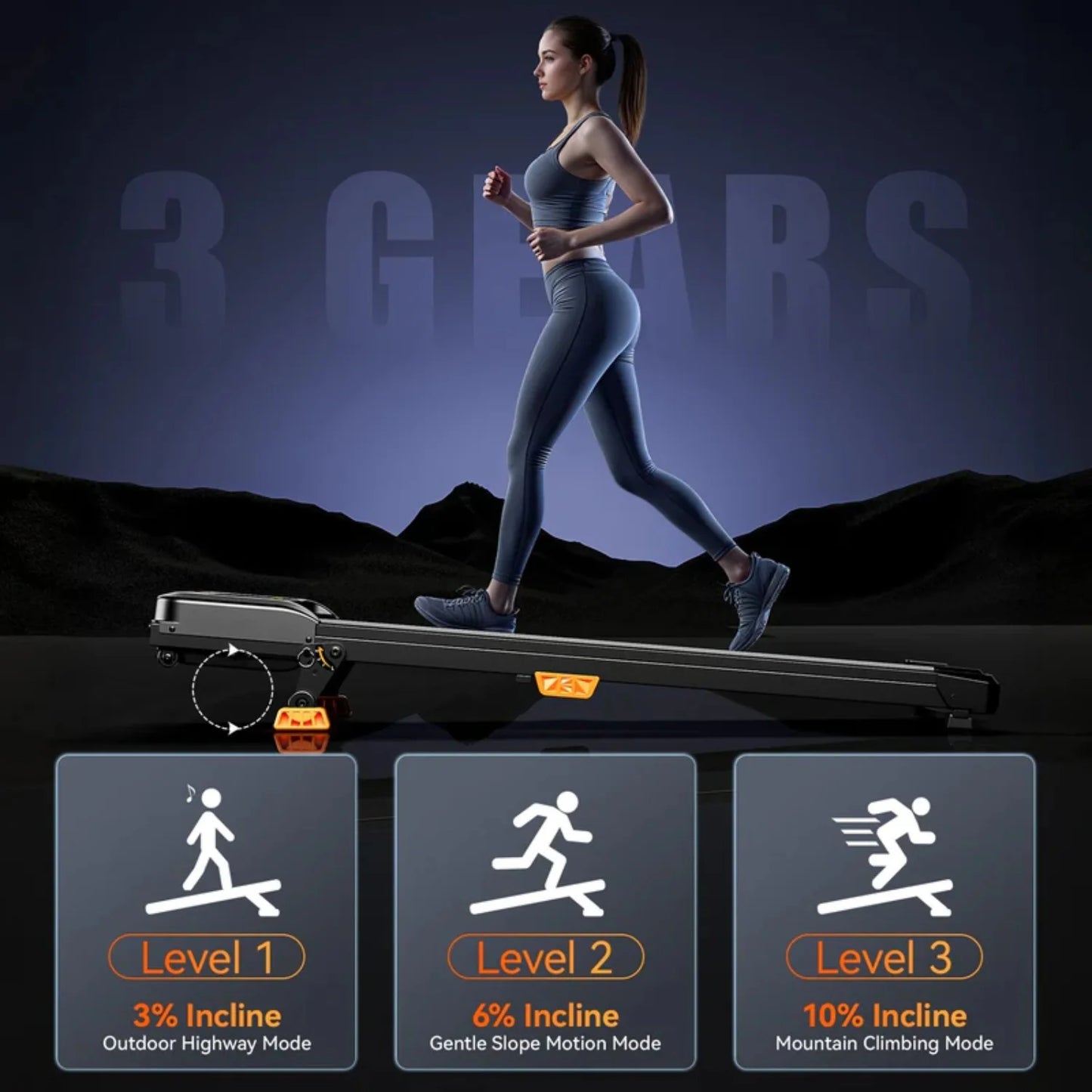Portable Incline Walking Pad - 330lb Capacity & Remote Control.