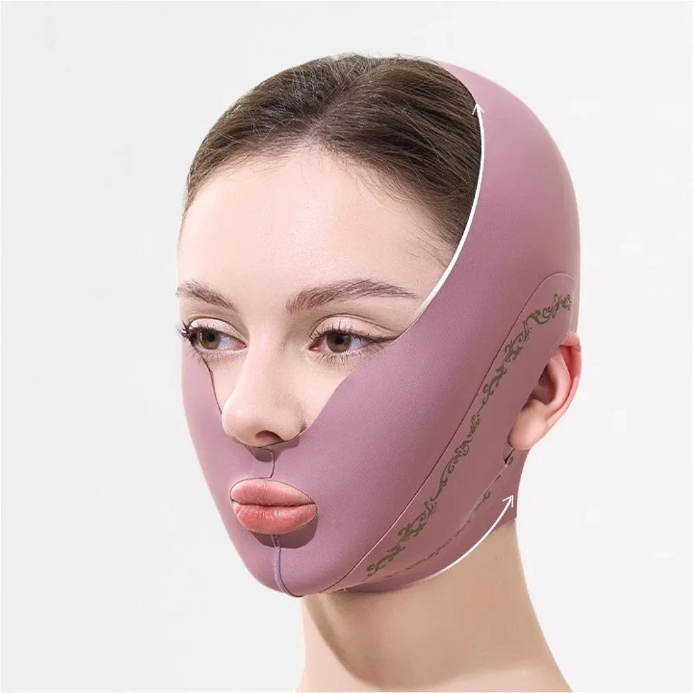 V Line Face Lifting Bandage For Double Chin Jawline & Cheek Support.