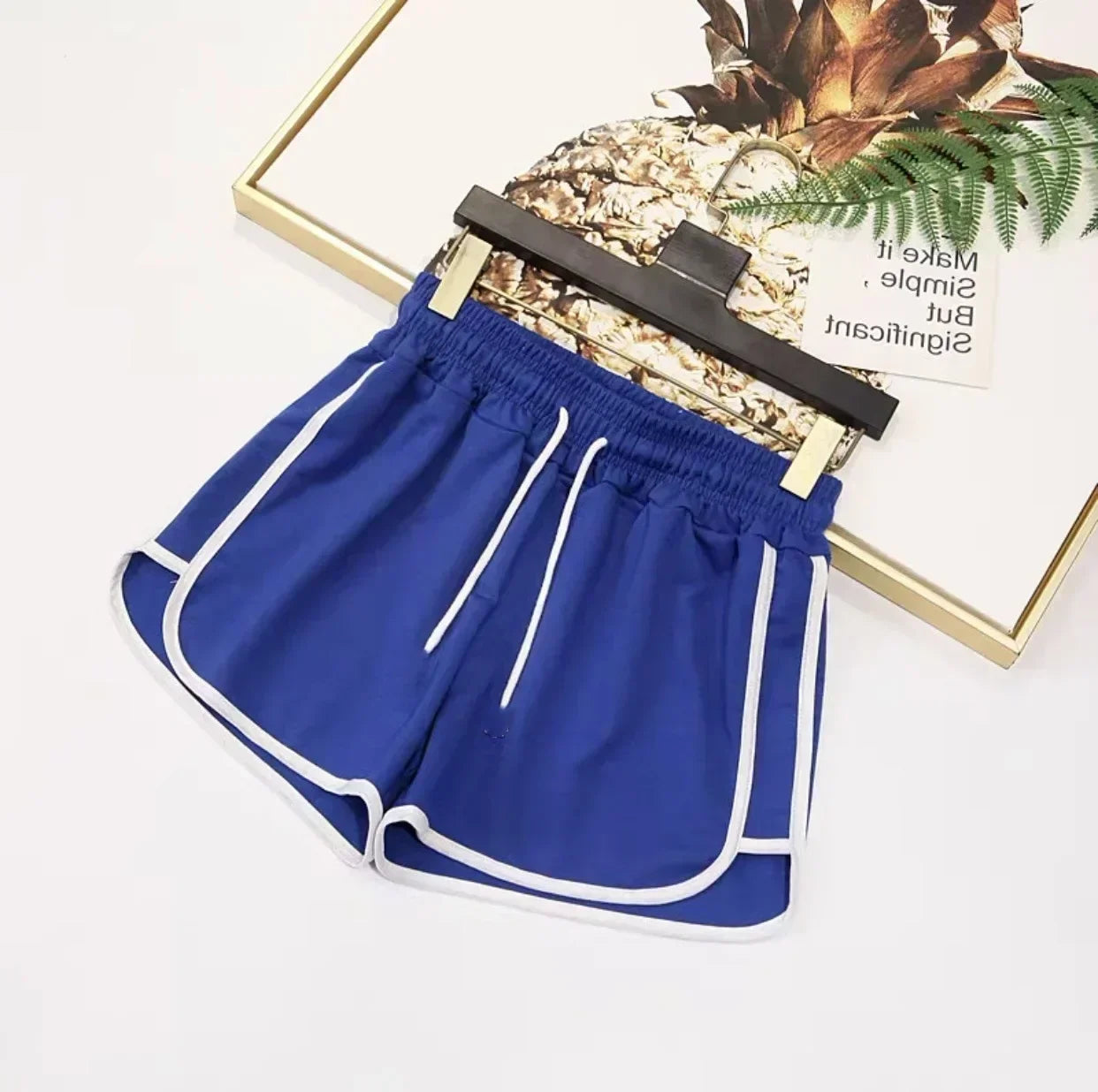 Striped Sports Shorts ,Loose & Wide For Women.