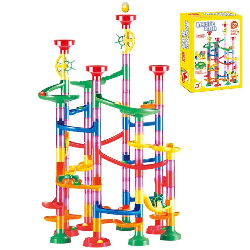 Marble Run Race Track Building Blocks For Kids.