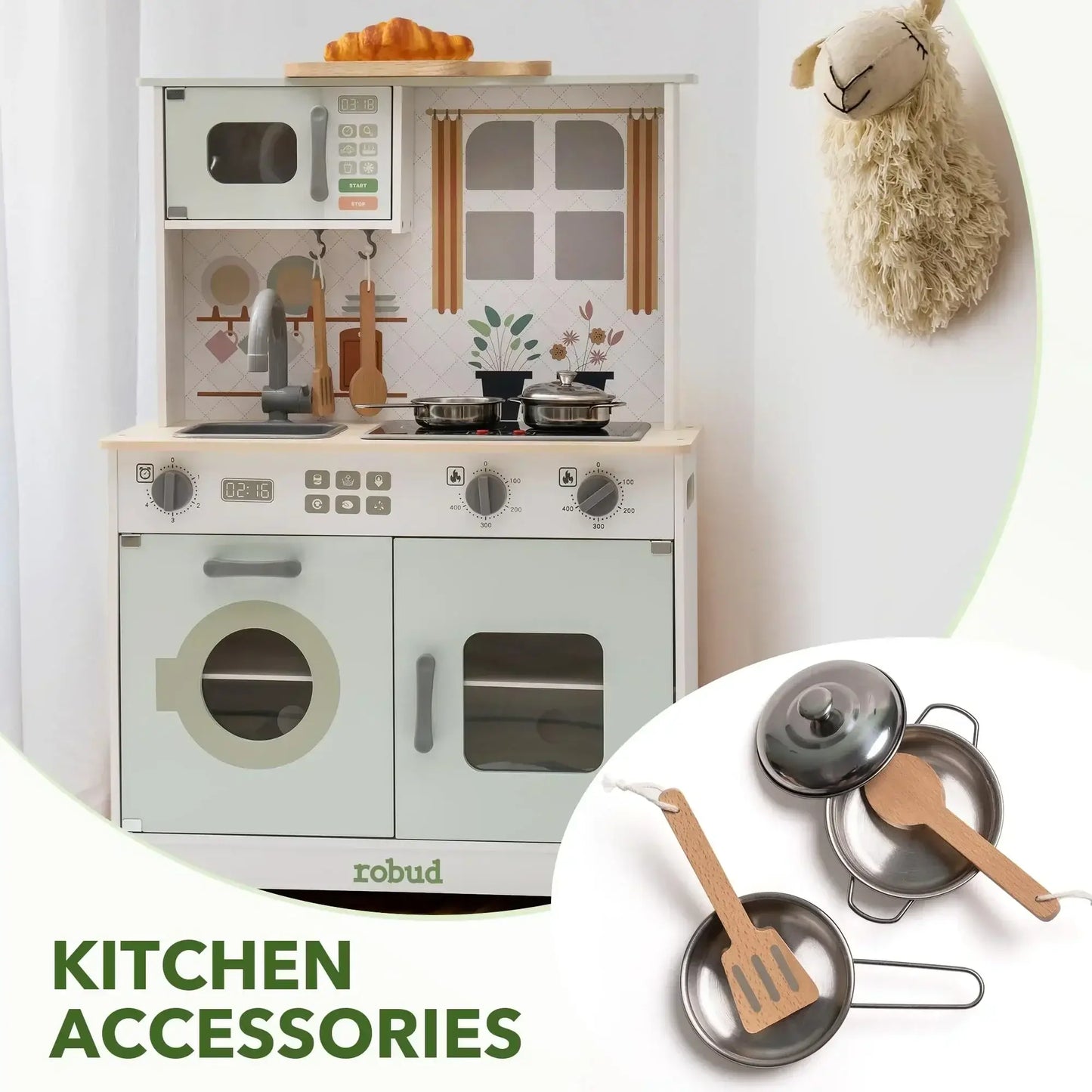 Robotime Robud , Kitchen Wooden Play Set