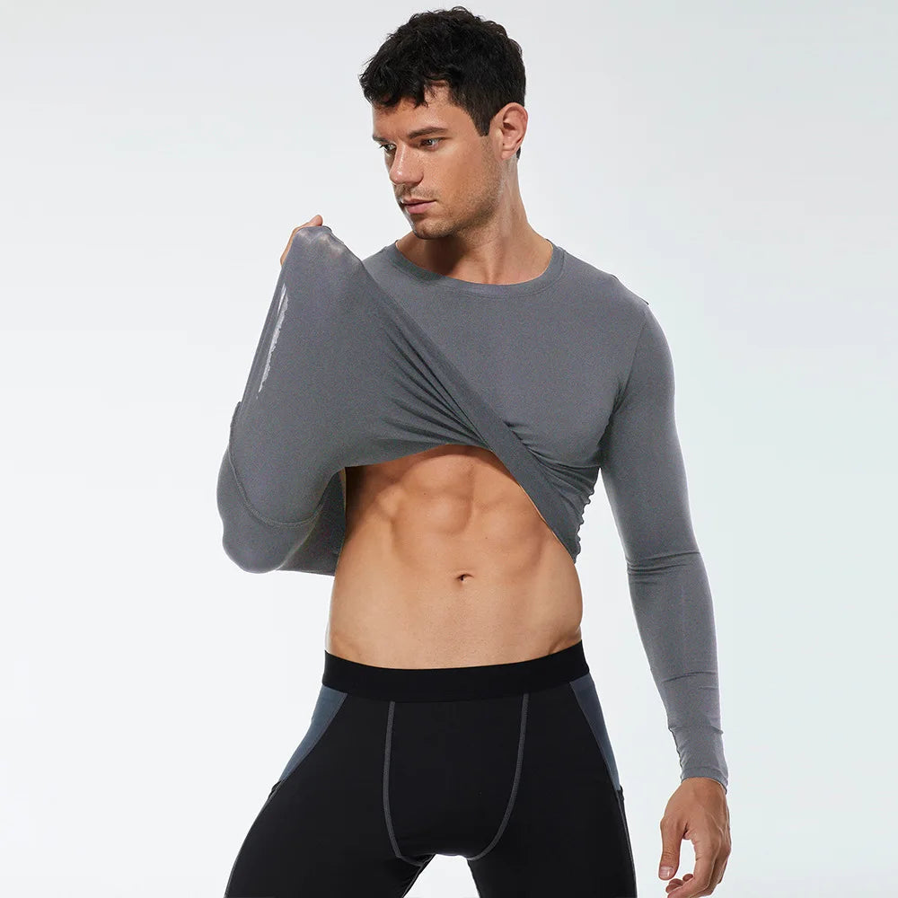 Quick Dry Compression  Long Sleeve T-shirt  For Men.