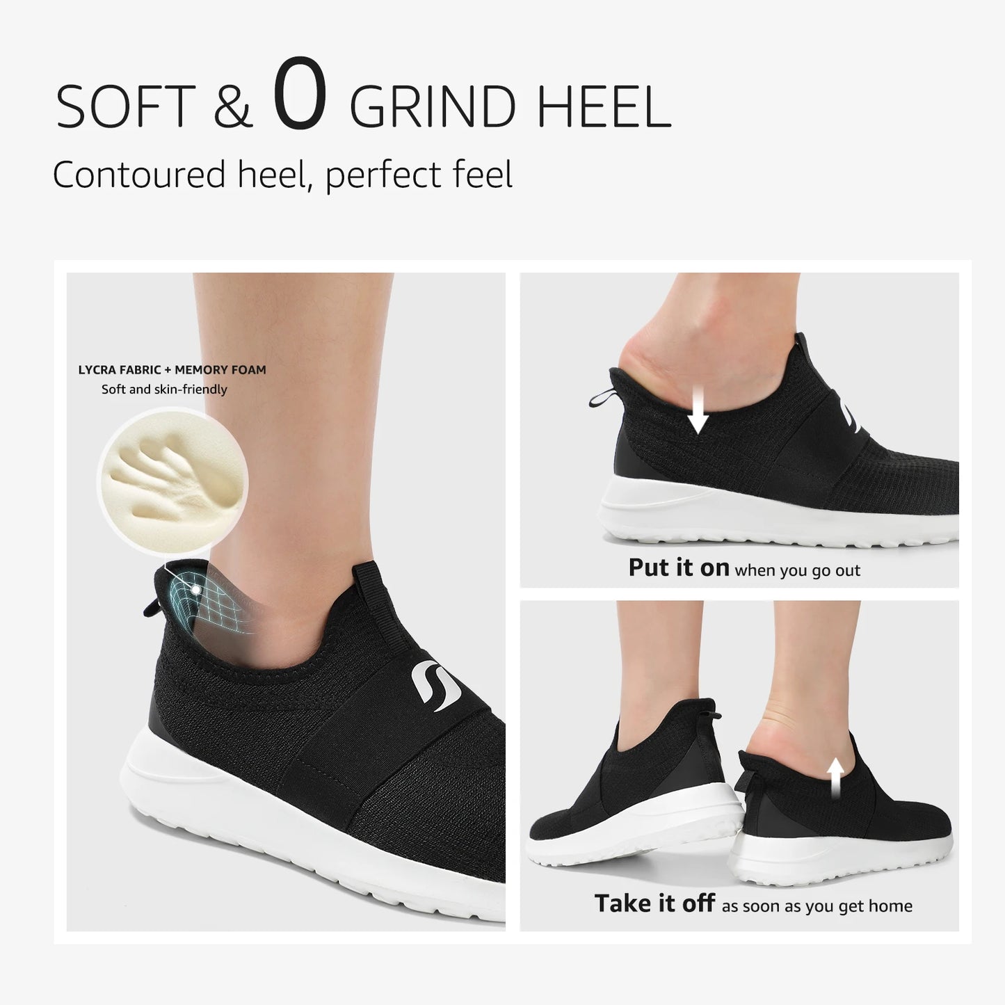 STQ Slip ins Comfortable Sneakers with Arch Support For  Women.