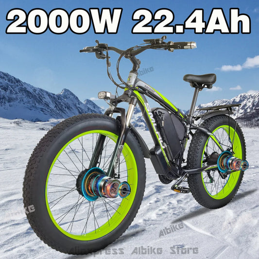 Dual Motor Electric Mountain Bike For Adults.