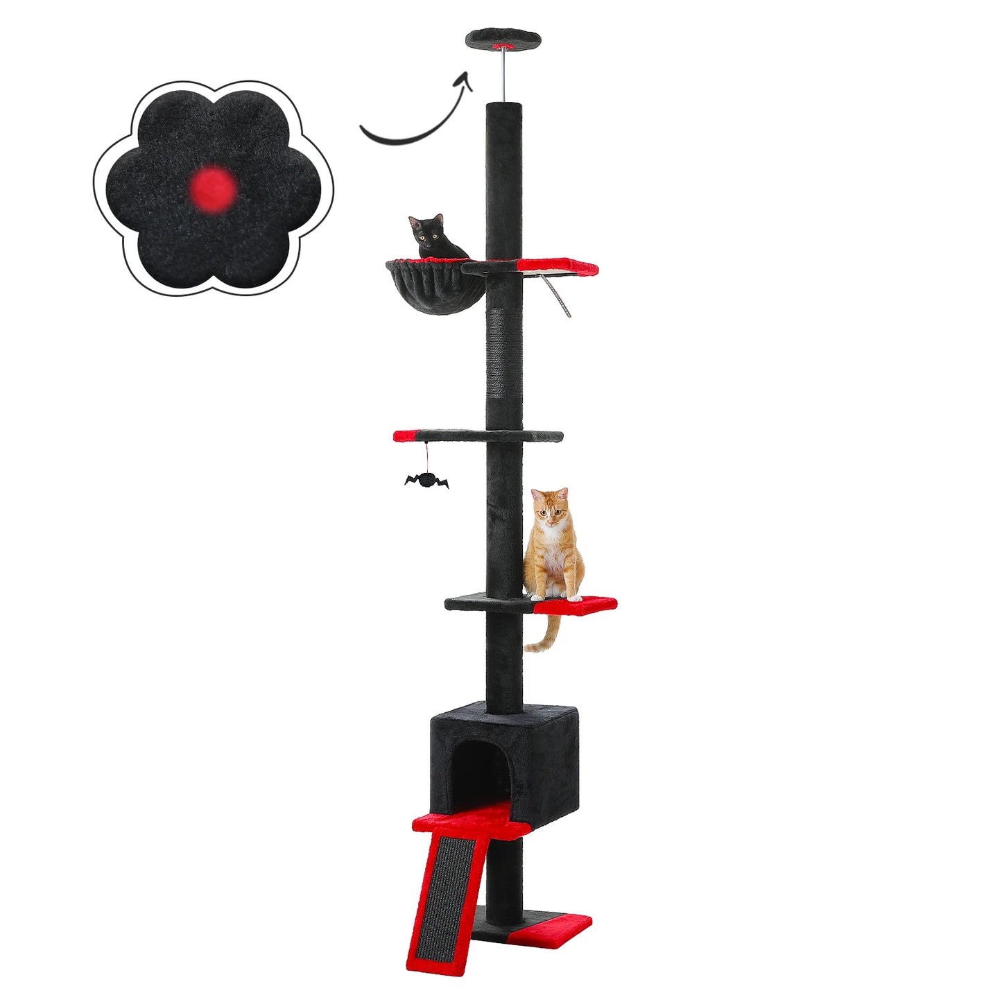 Gothic Cat Tree Floor to Ceiling, Tall Cat Tower.