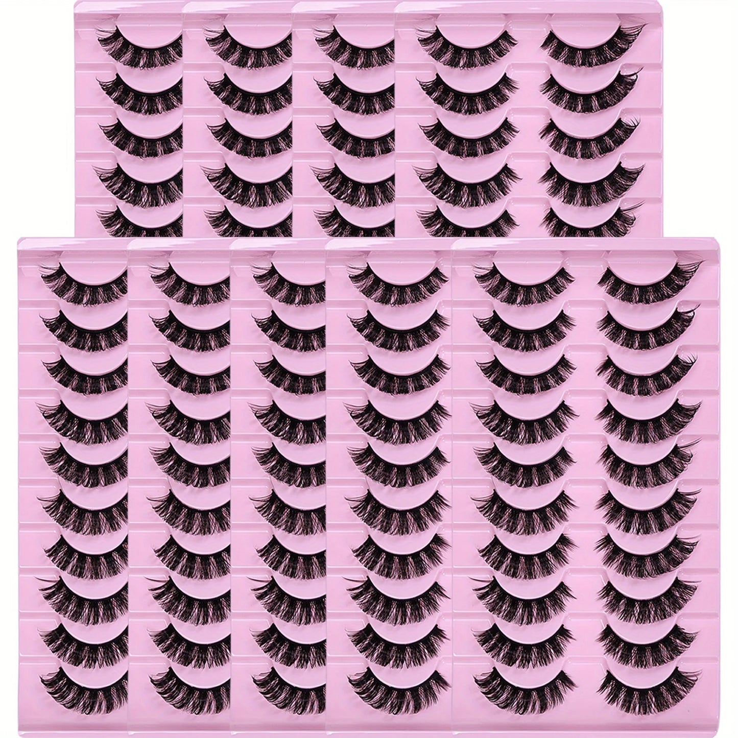 90 Pairs/9Pack DD Curl Russian Strip Lashes.