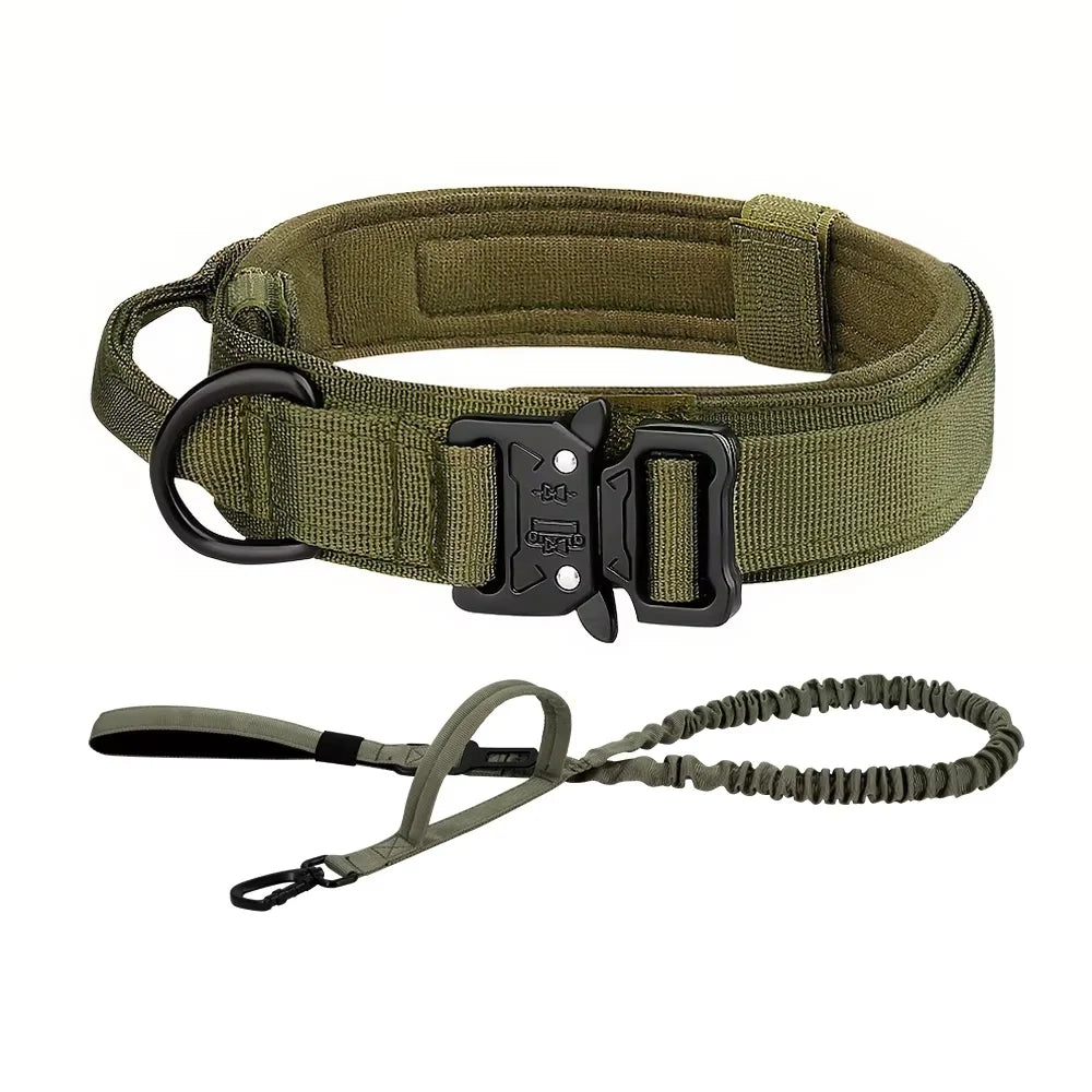 Dog Training Adjustable  Collar  And Leash Set With Control Handle.