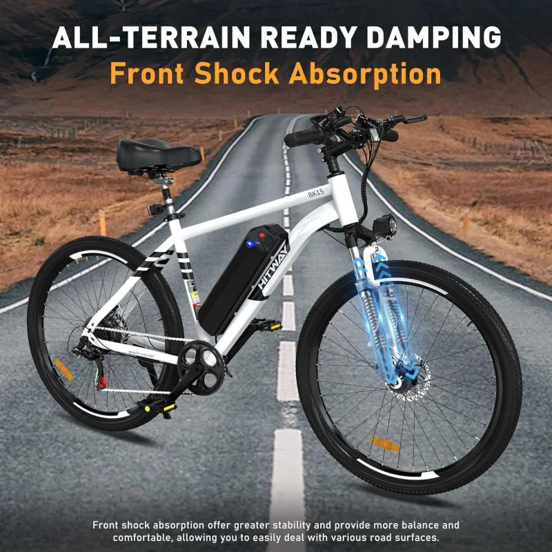 Electric Mountain Bike for Adults With 26" × 2.125/3.0/4.0 Fat Tire.