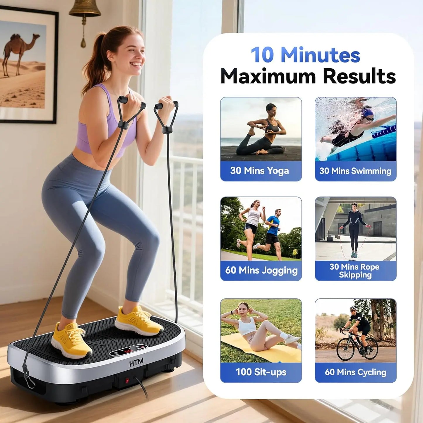 Vibration Plate Exercise Machine For The  Whole Body With  120 Levels Silent .