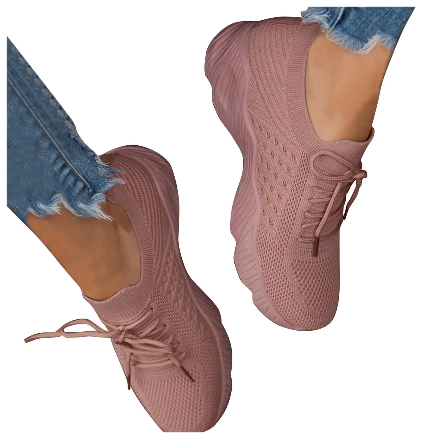 Large size  women's solid color footwear.