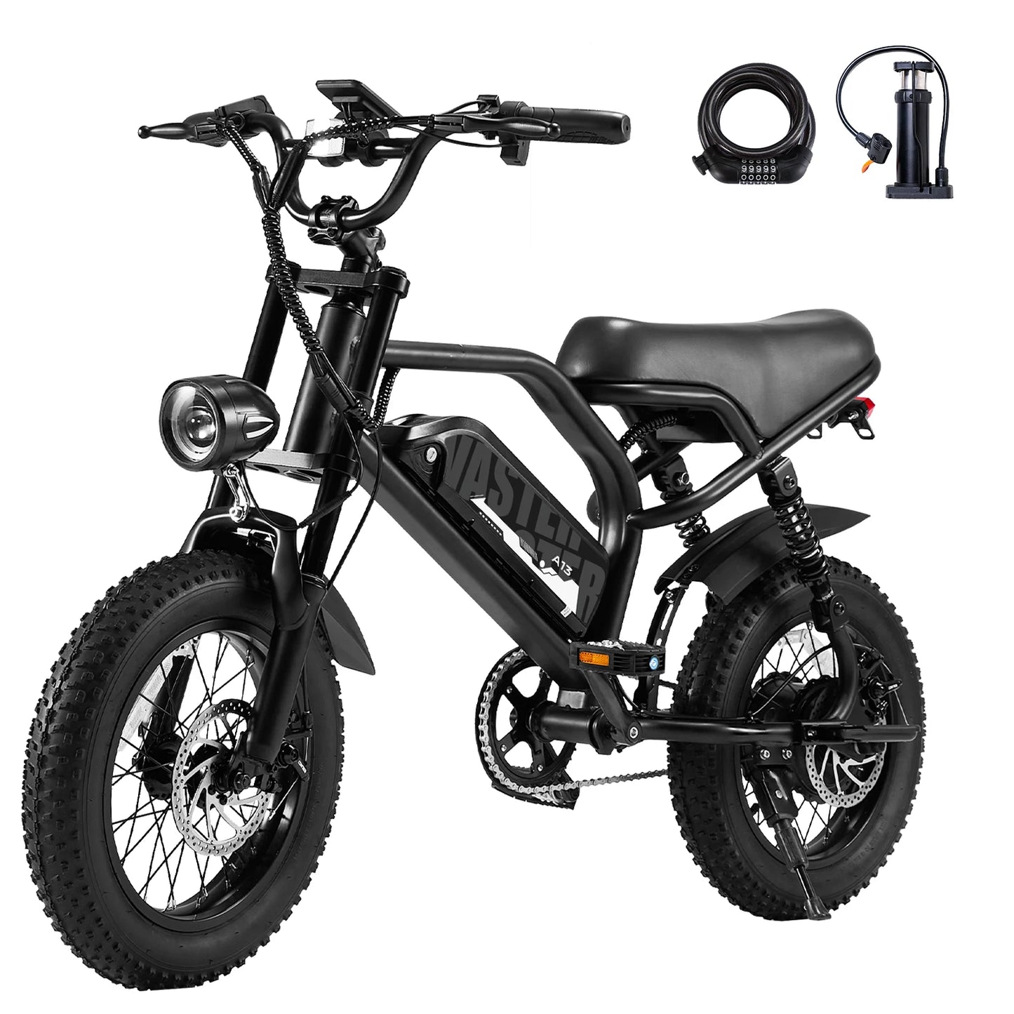 AVDL Mountain Electric Bike , 16" Fat Tire, Wider Seat & 800W Peak Motor.