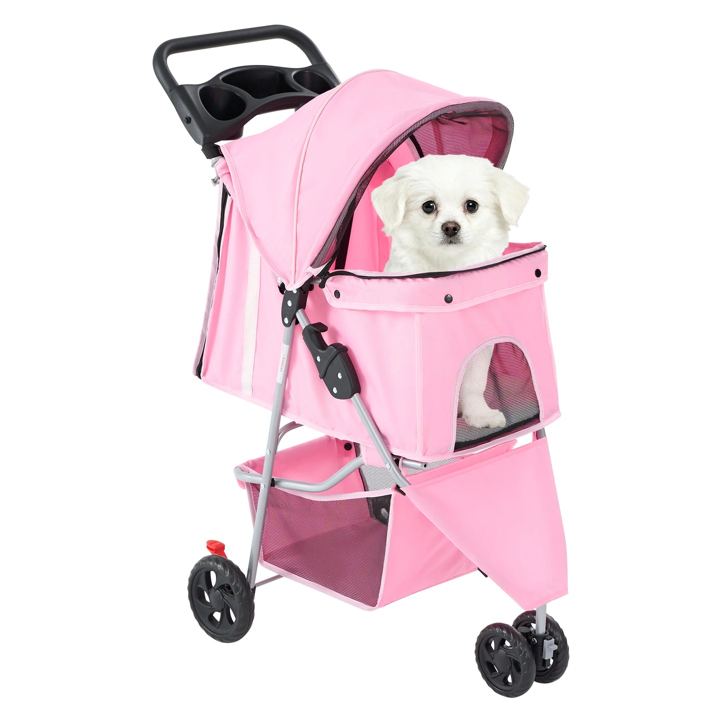 JHK 3 Wheels Foldable Pet Stroller for Small Dogs and Cats.