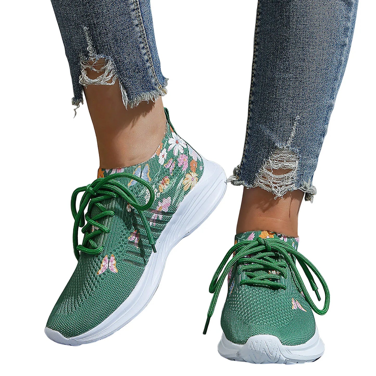 Women's Breathable Knitting Shoes.