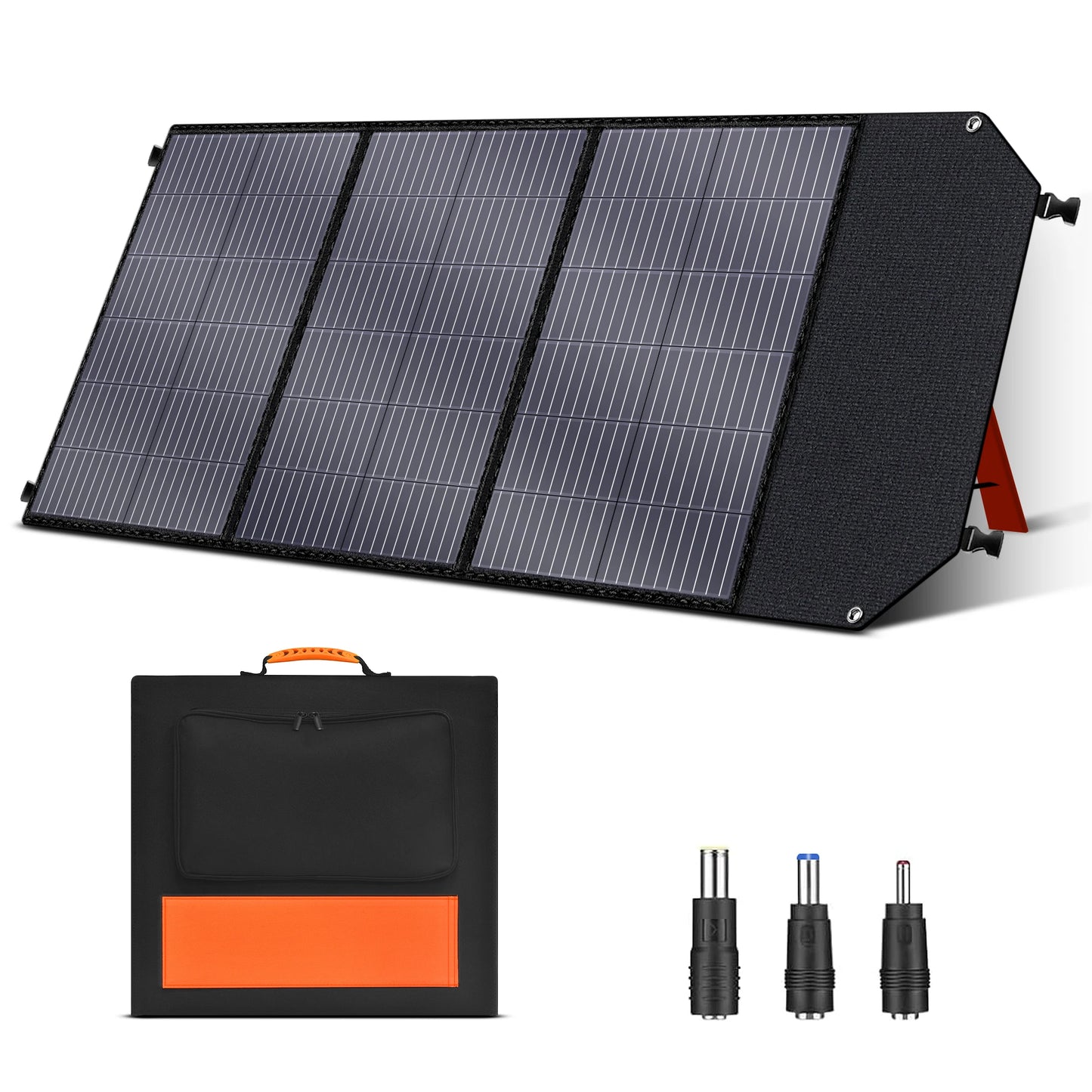 Foldable 100W Portable Solar Panels  With Adjustable Kickstand.