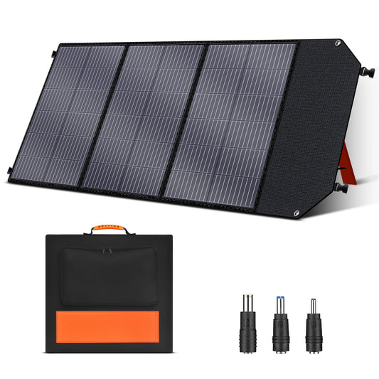 Foldable 100W Portable Solar Panels  With Adjustable Kickstand.