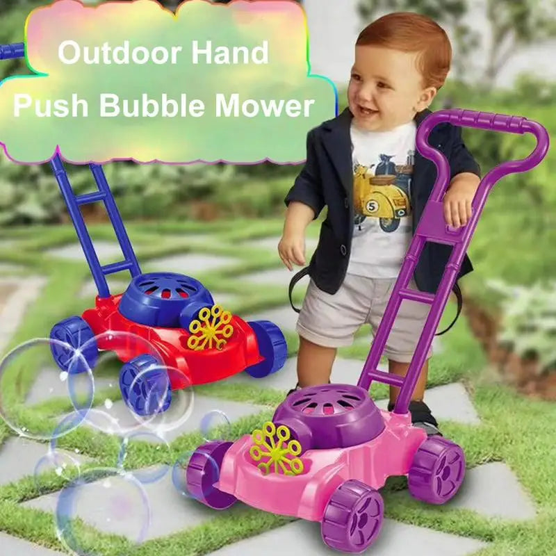 Electronic Children's Hand Push Bubble Car.