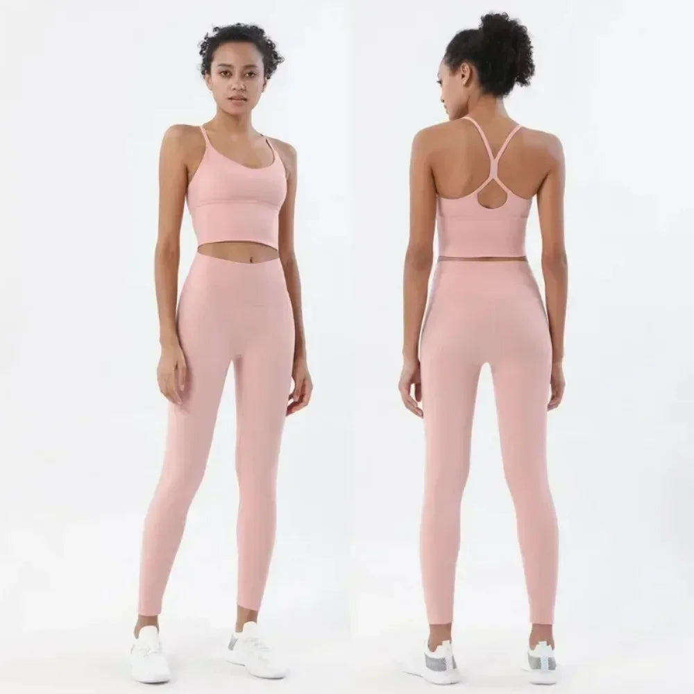 Two piece Outfit , Gym Sports Bra and Leggings For Woman.
