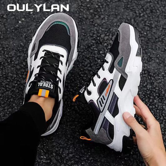 Outdoor Men's with Breathable Mesh Running Sneakers.