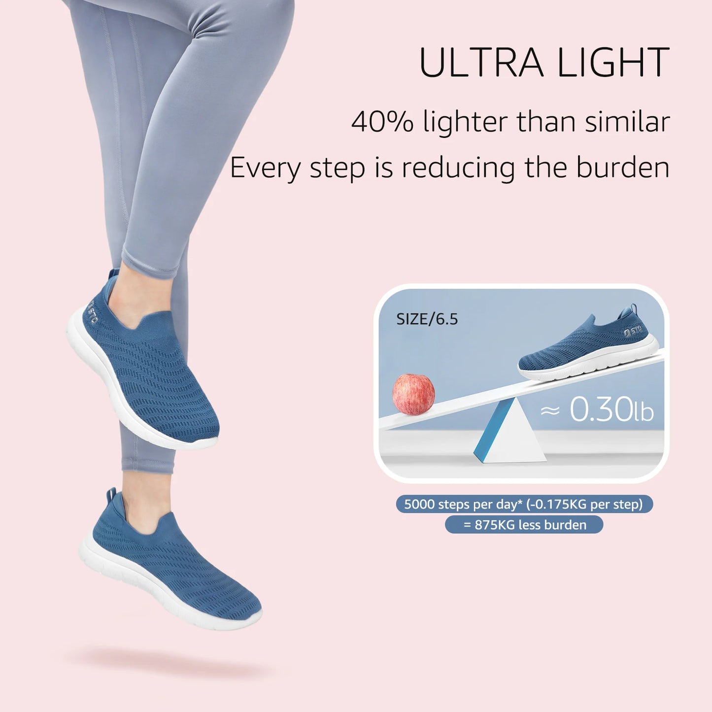 STQ Walking Shoes for Women with Arch Support .