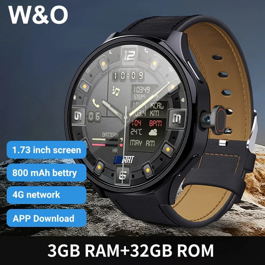 W&O Android 4G SIM Smartwatch For Men and Women.