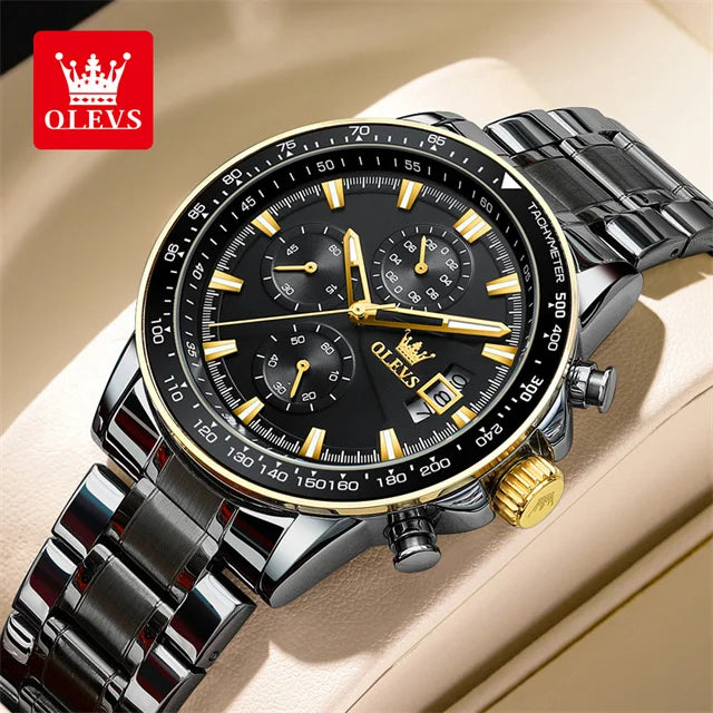 OLEVS Top Men's Watches Luxury Waterproof Luminous Classic Quartz Watch for Men.