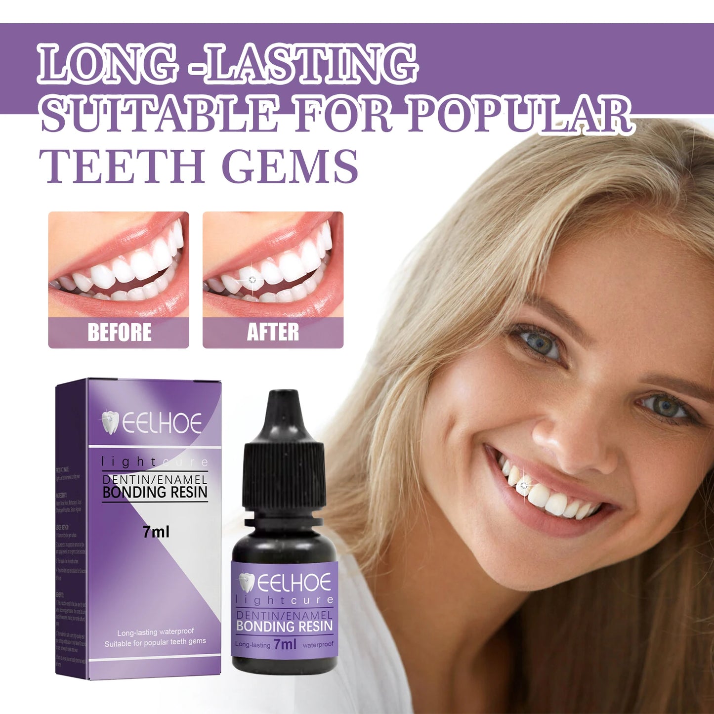EELHOE  Dental Adhesive For Tooth Gems,