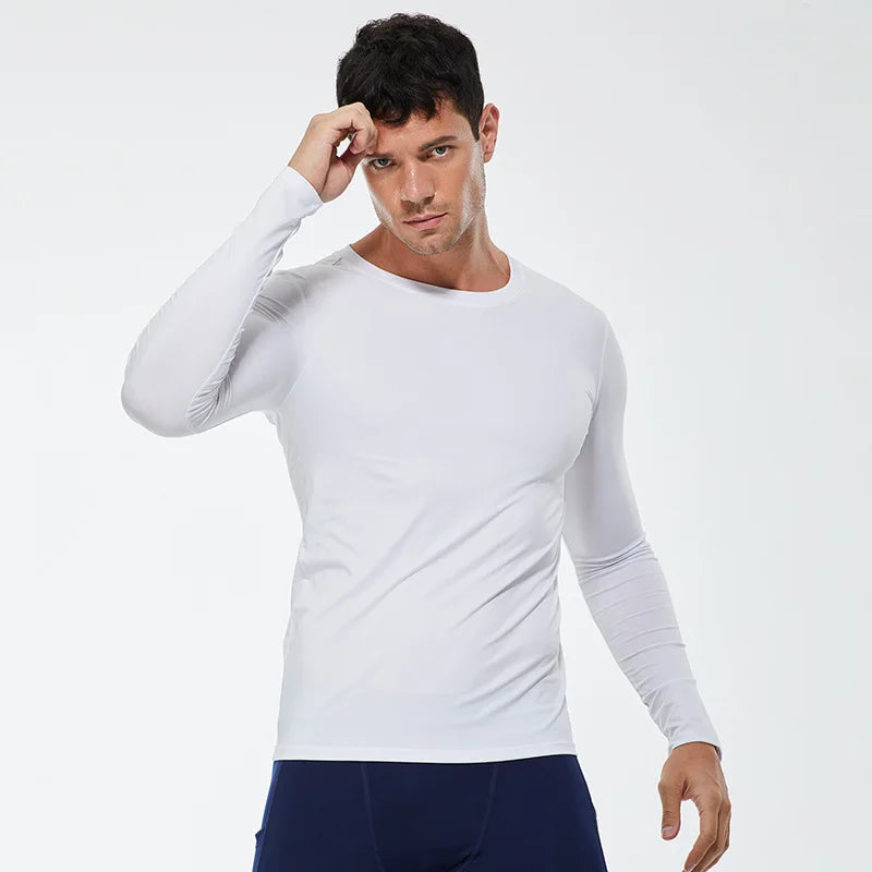 Quick Dry Compression  Long Sleeve T-shirt  For Men.