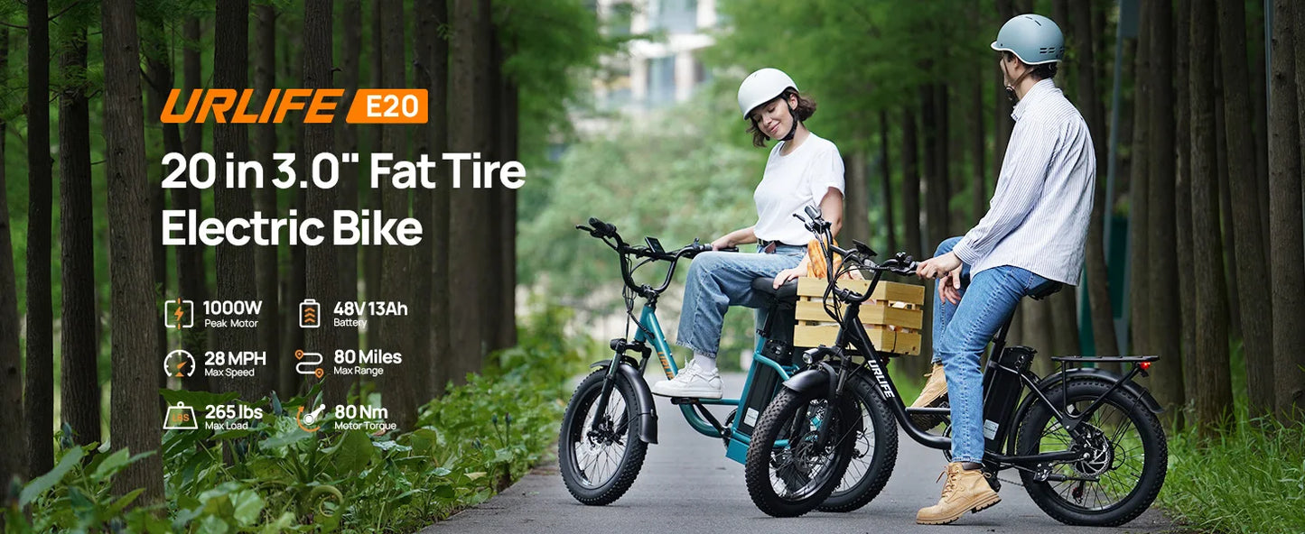 URLIFE 1000W E20 Electric Bike | With Dual Disc Brake