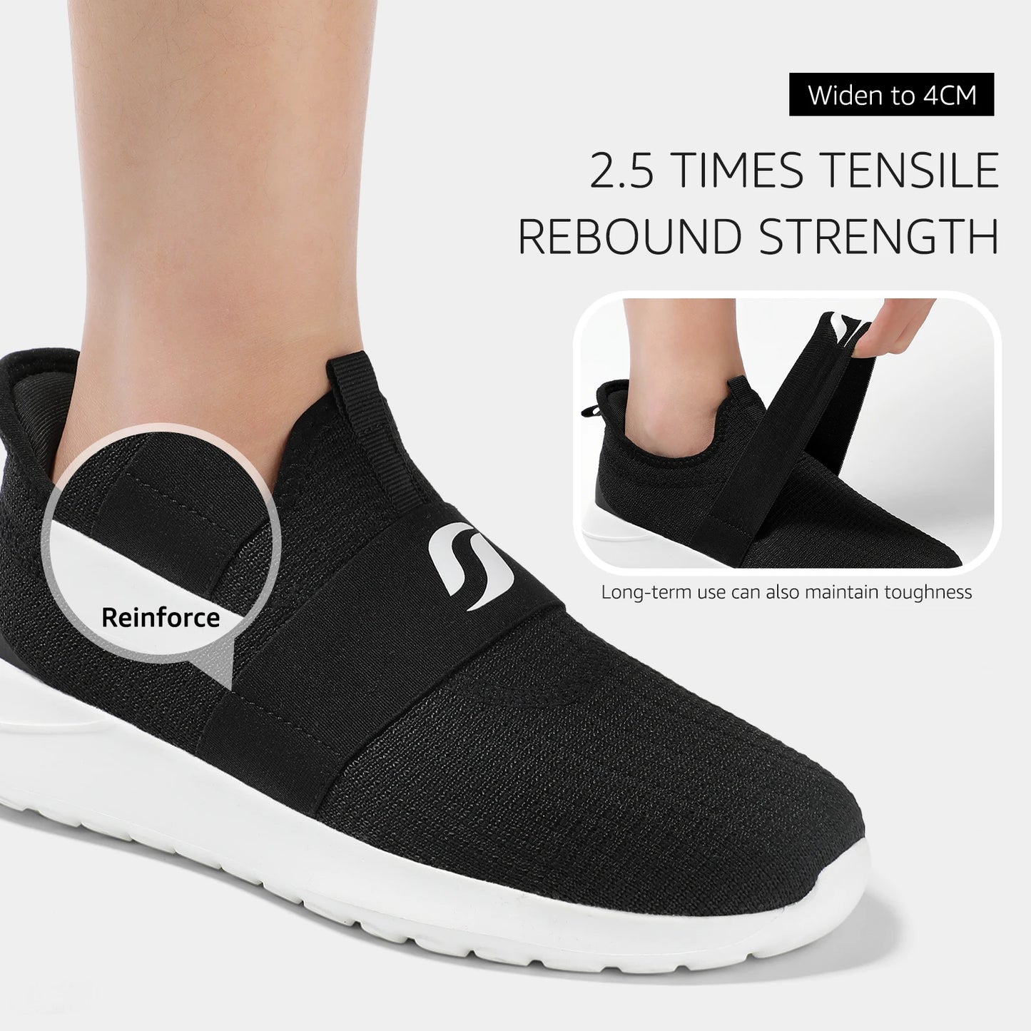 STQ Slip ins Comfortable Sneakers with Arch Support For  Women.