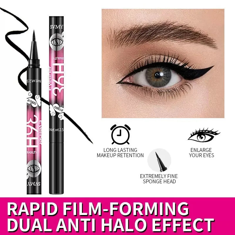SVMY Long - lasting 12-pack of best-selling black liquid waterproof eyeliners.