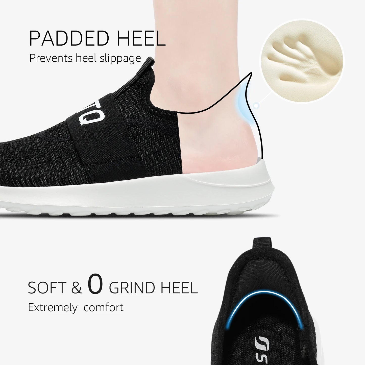 STQ Slip ins Comfortable Sneakers with Arch Support For  Women.