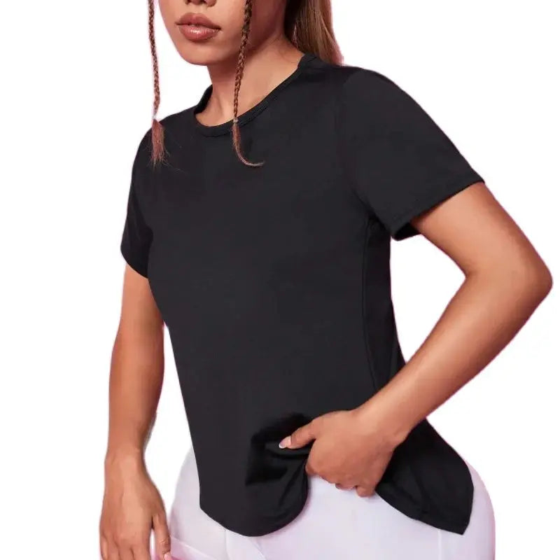 Short Sleeve Racerback Yoga Vest.