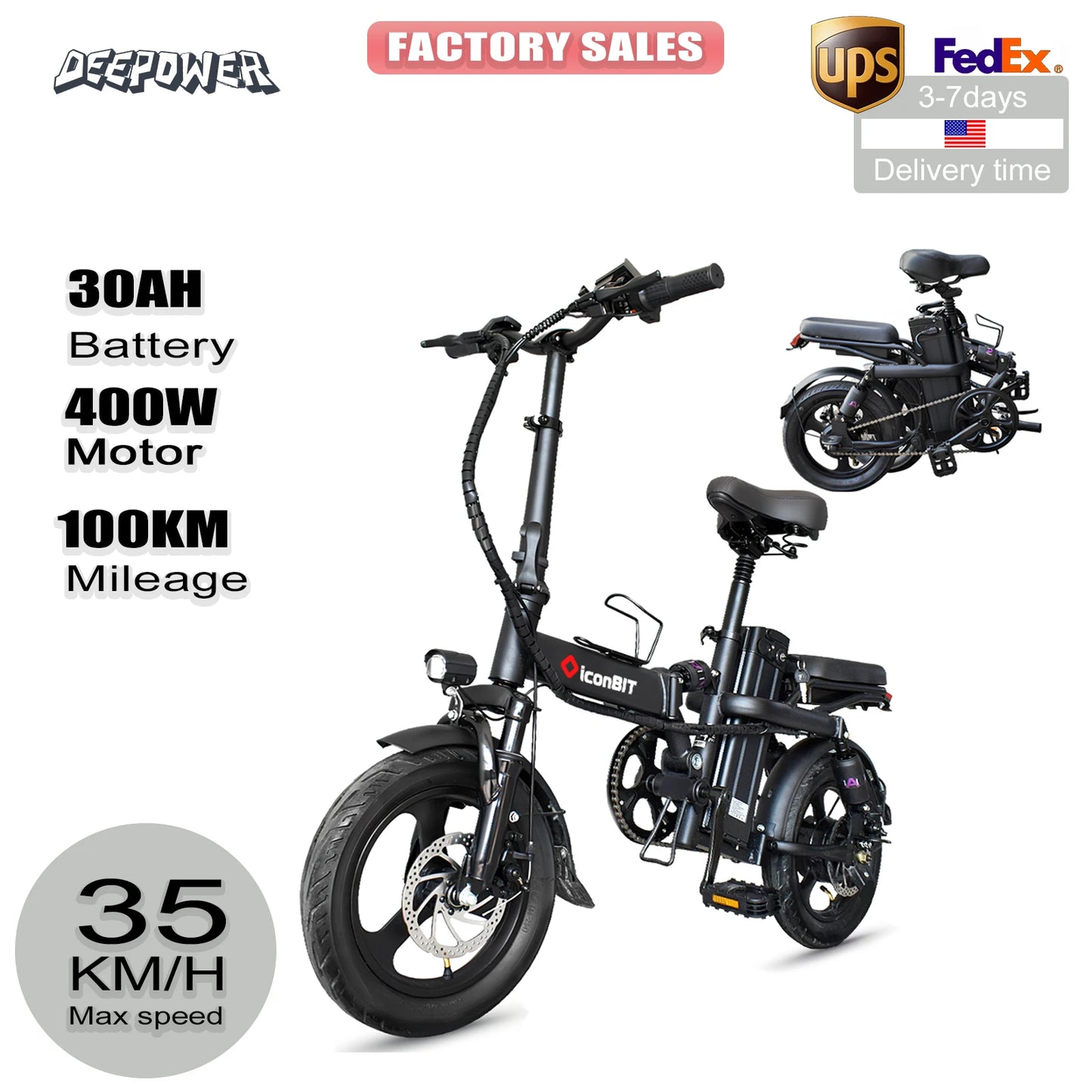 Adult Folding Electric Bicycle  For City.