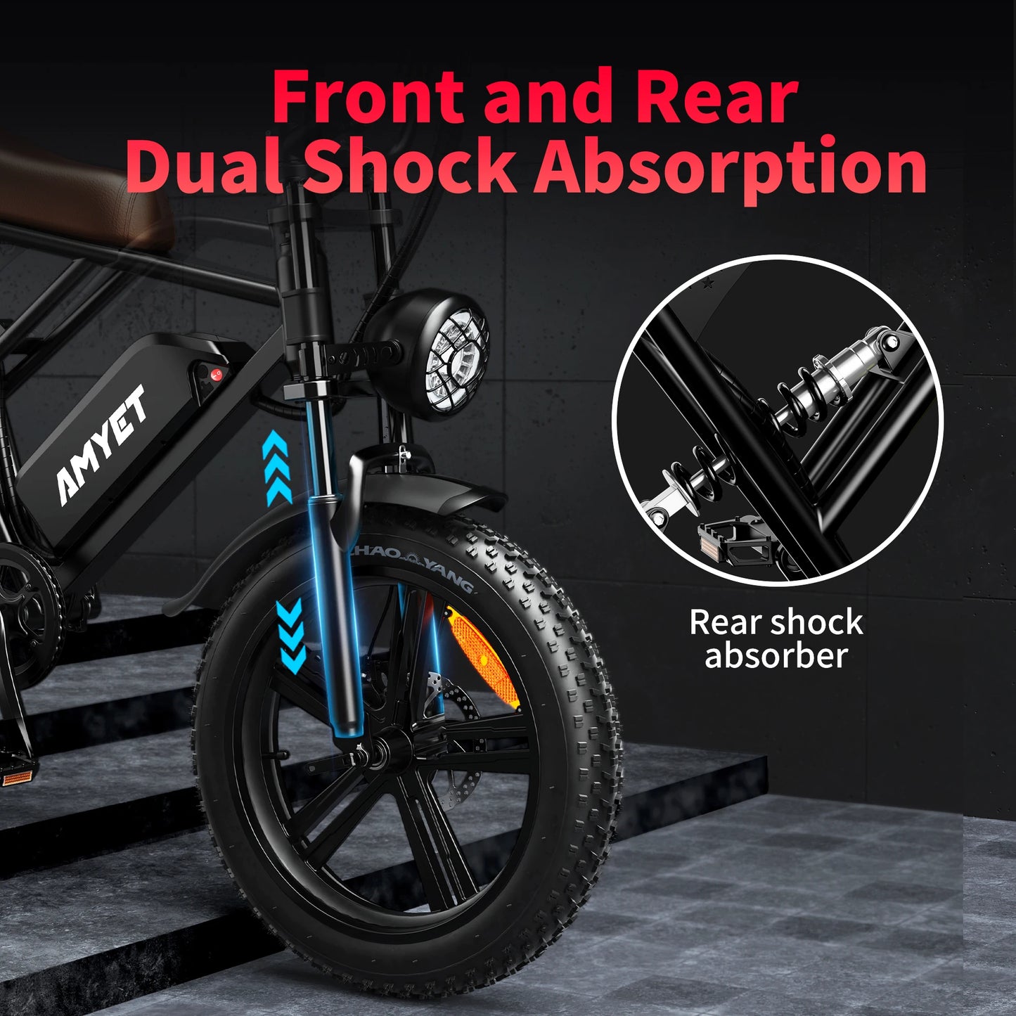 AMYET V9-G60 Adults Electric Mountain Bike For Men.