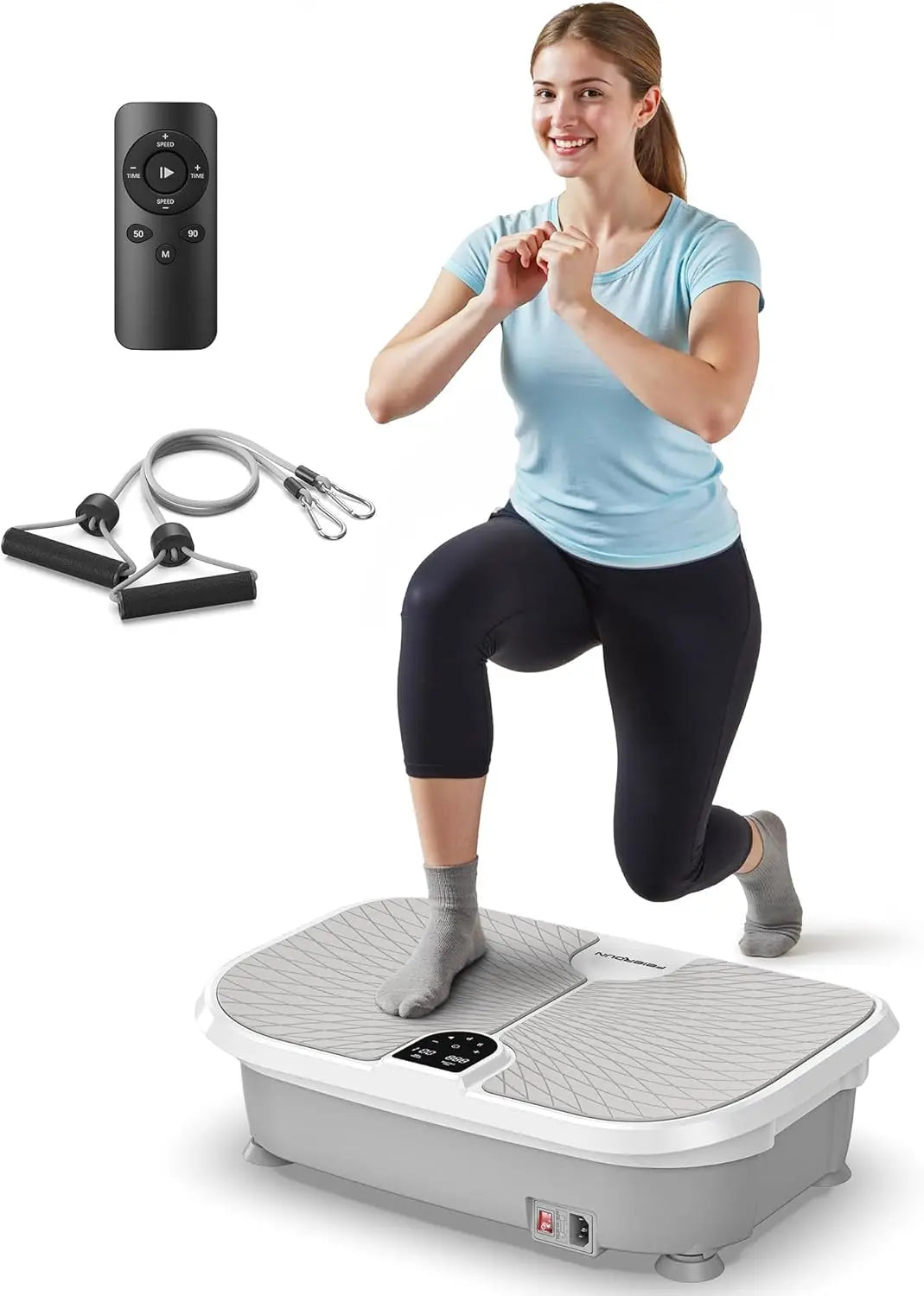 FEIERDUN Vibration Plate Exercise Machine For Lymphatic Drainage & Whole-Body Workout.